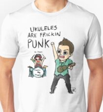 UKULELES ARE FRICKIN PUNK (OFFICIAL) Slim Fit T-Shirt