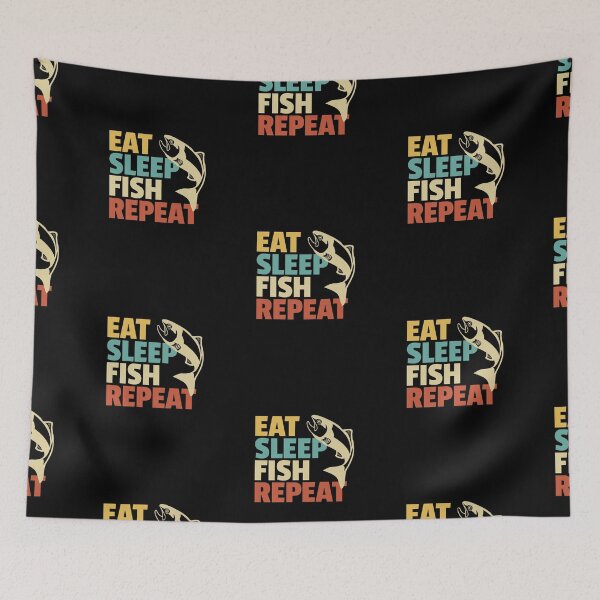 Item preview, Eat Sleep FISH Vintage Fishing, Fisherman Gift Prémíúm T Shirt Basic Novelty designed and sold by EWSFBYK.