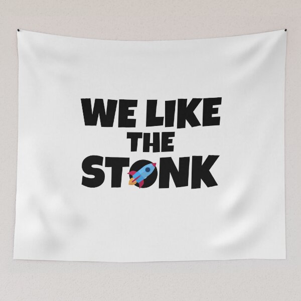 Item preview, We Like Stonk Funny Meme Stock Rocket designed and sold by gillys.