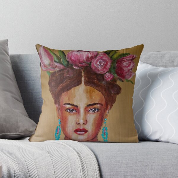 Young Frida Throw Pillow