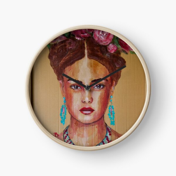 Young Frida Clock