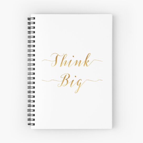 Item preview, Think Big Gold Faux Foil Metallic Glitter Motivational Quote Isolated on White Background designed and sold by SilverSpiral.
