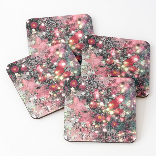 Item preview, 011321.5 Abstract Dark Galaxy and Roses Painting  designed and sold by Kristi Duggins.