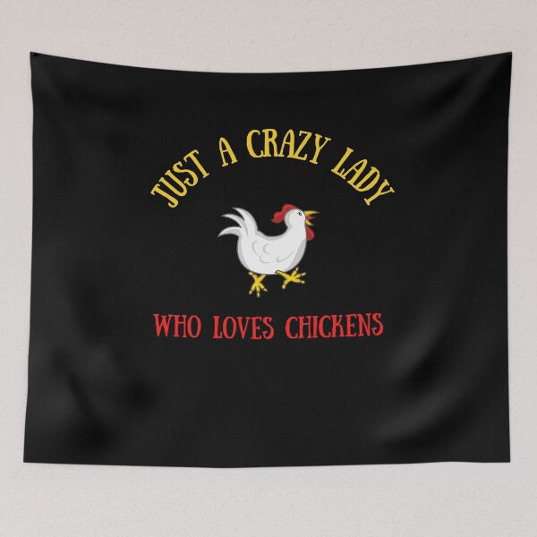 Item preview, crazy chicken lady designed and sold by Hey-Nice-Shirt.