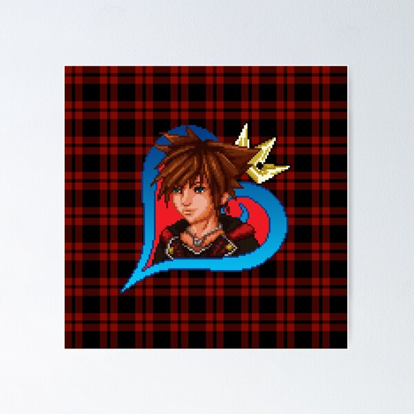 Vista previa del artículo con la obra «KH3 Sora rojo a cuadros», diseñado y vendido por Geeky-Armor.