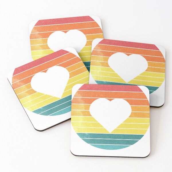 Item preview, Distressed Heart Over Retro Sunset  designed and sold by quonsepto.