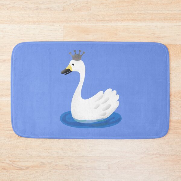 Item preview, Cute white swan with crown cartoon designed and sold by FrogFactory.