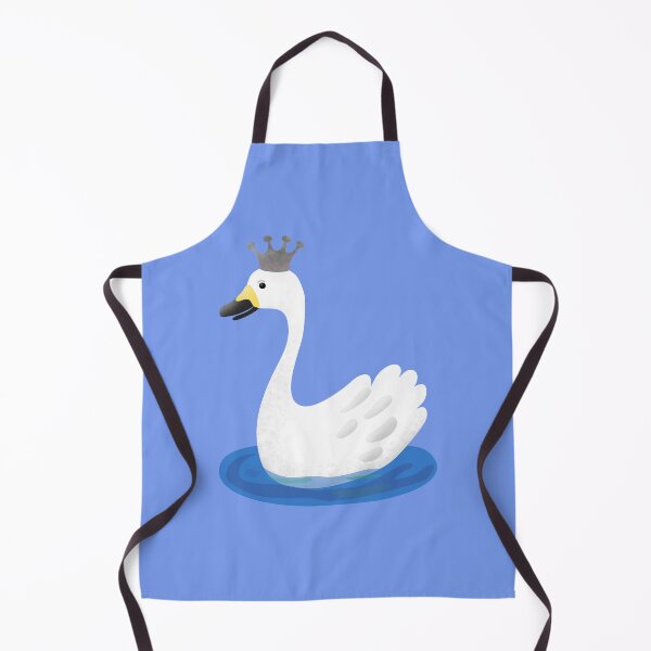 Item preview, Cute white swan with crown cartoon designed and sold by FrogFactory.