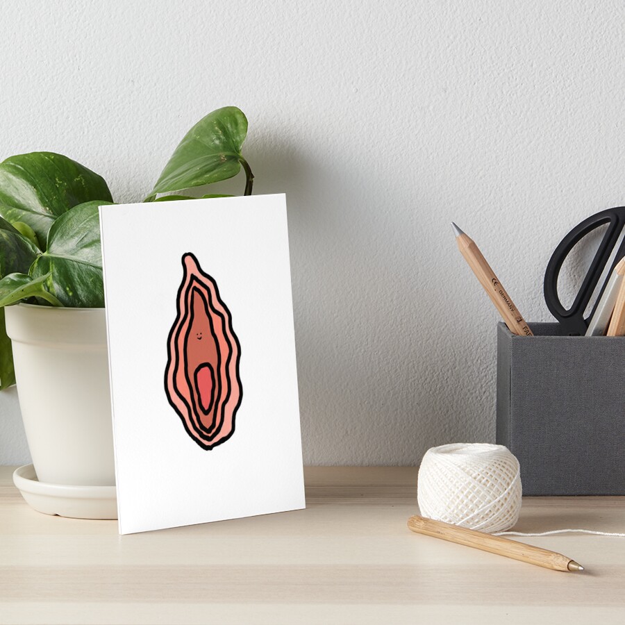 Lámina fotográfica for Sale con la obra «Dibujos animados de vagina feliz»  de marnilauren | Redbubble