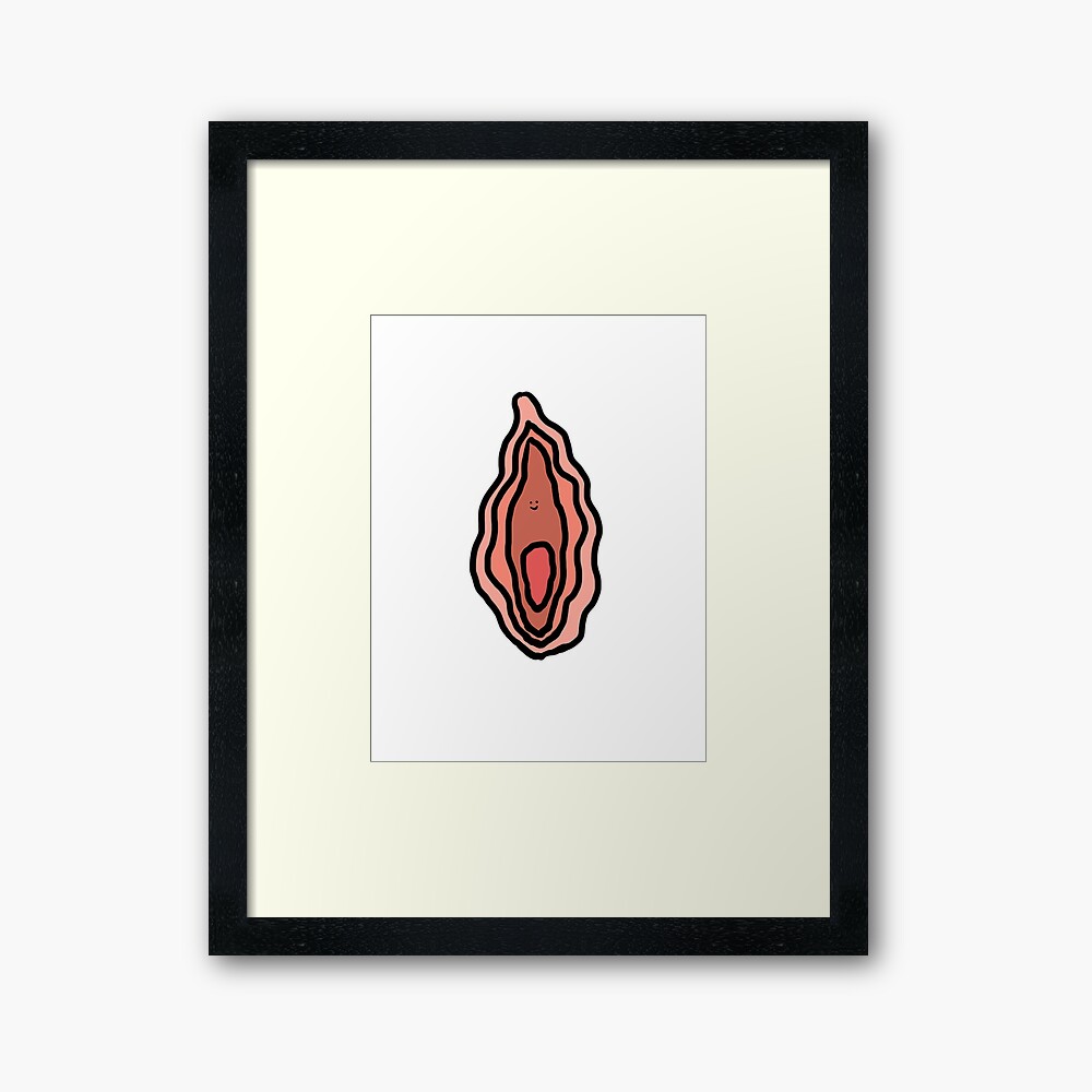 Lámina fotográfica for Sale con la obra «Dibujos animados de vagina feliz»  de marnilauren | Redbubble