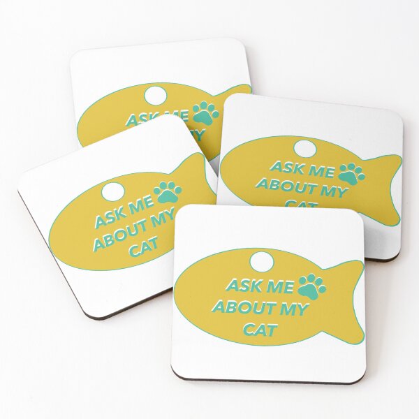 Item preview, Ask me about my cat - yellow  designed and sold by latenightsnacc.