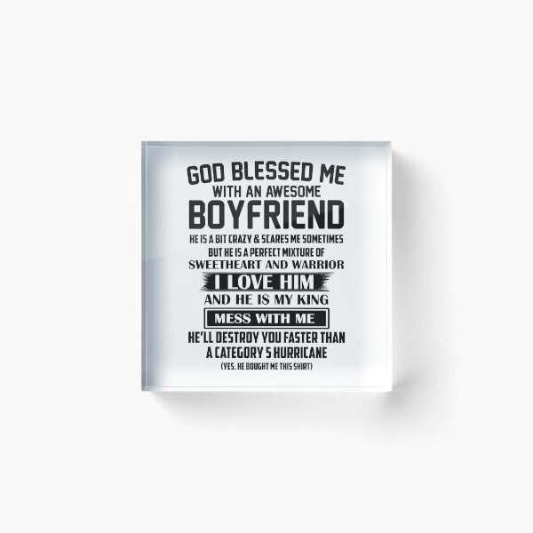 Item preview, GOD BLESSED ME WITH AN AWESOME BOYFRIEND designed and sold by hasanmasud.
