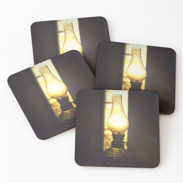Item preview, Sunset Photography - golden hour through kerosene lamp designed and sold by SpiralStairShop.