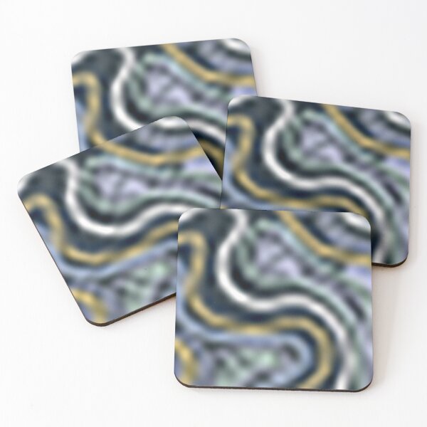 Item preview, Blurry, wavy, swerve abstact pattern, black, green, yellow, white designed and sold by Nostrathomas66.