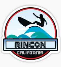 Surfing Rincon Beach California Surf Surfboard Waves Sticker