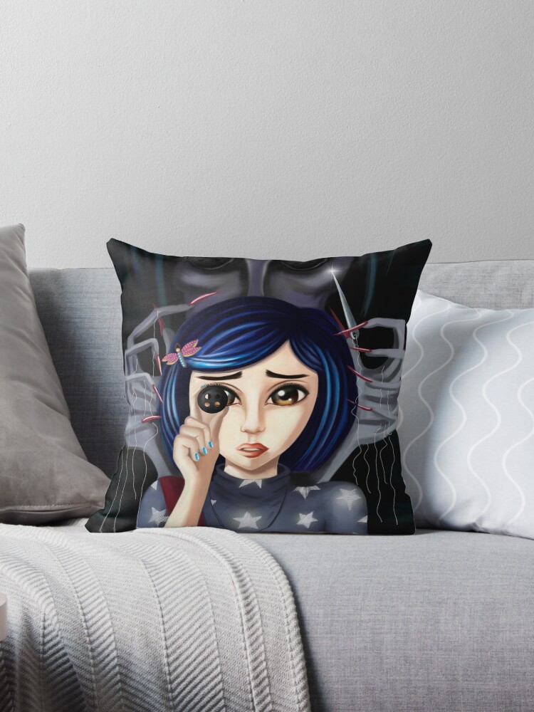 Coraline And The Secret Door Throw Pillow By Artik Redbubble