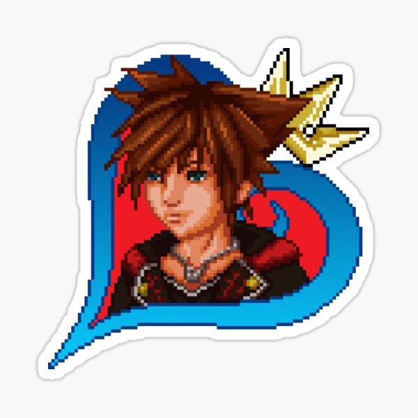 Vista previa del artículo con la obra «KH3 Sora Pixel Art Mugshot», diseñado y vendido por Geeky-Armor.