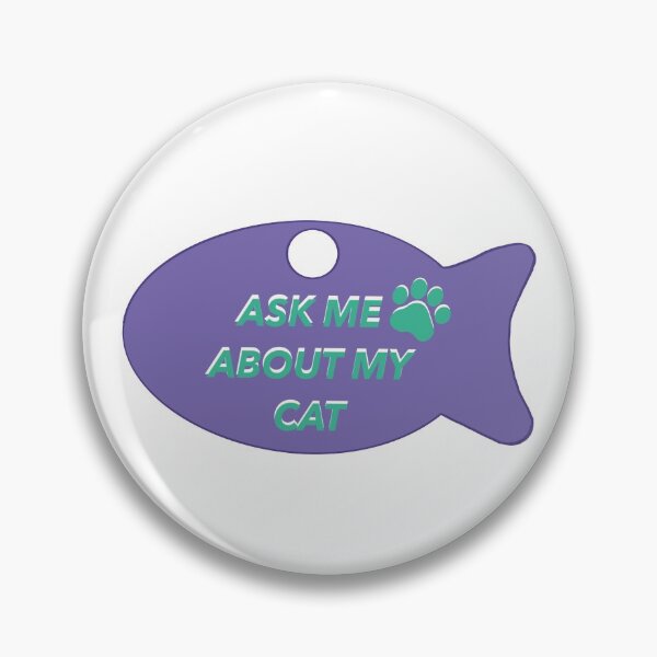 Item preview, Ask me about my cat - purple  designed and sold by latenightsnacc.