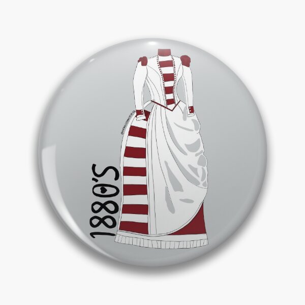 Item preview, 1880's Victorian Red Striped Dress designed and sold by Sketchbrooke.