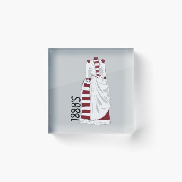 Item preview, 1880's Victorian Red Striped Dress designed and sold by Sketchbrooke.