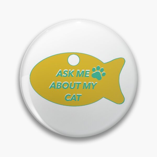 Item preview, Ask me about my cat - yellow  designed and sold by latenightsnacc.