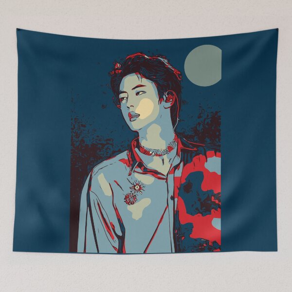Item preview, Jin Mr. Worldwide Handsome Under the Moon Anime Manga Style designed and sold by M3G4MERCH.