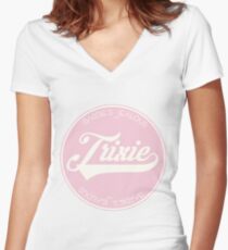 TRIXIE MATTEL Fitted V-Neck T-Shirt
