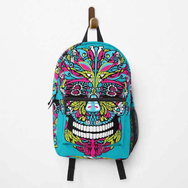 Item preview, The Santa Muerte Color | Skull with flowers designed and sold by RageAnime.