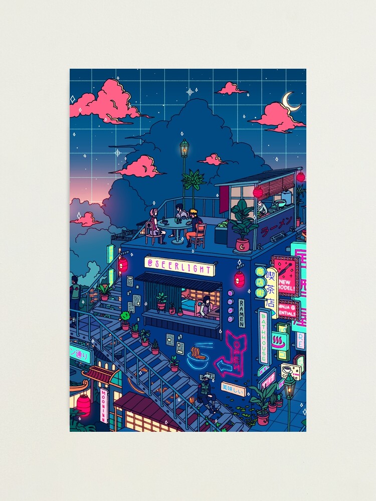 Alternate view of Neon Village Photographic Print