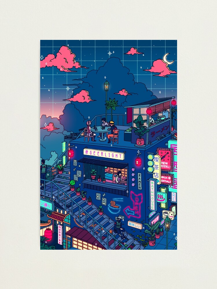 Alternate view of Neon Village Photographic Print