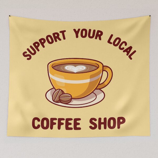 Item preview, Support your local coffee shop designed and sold by Morcawork.