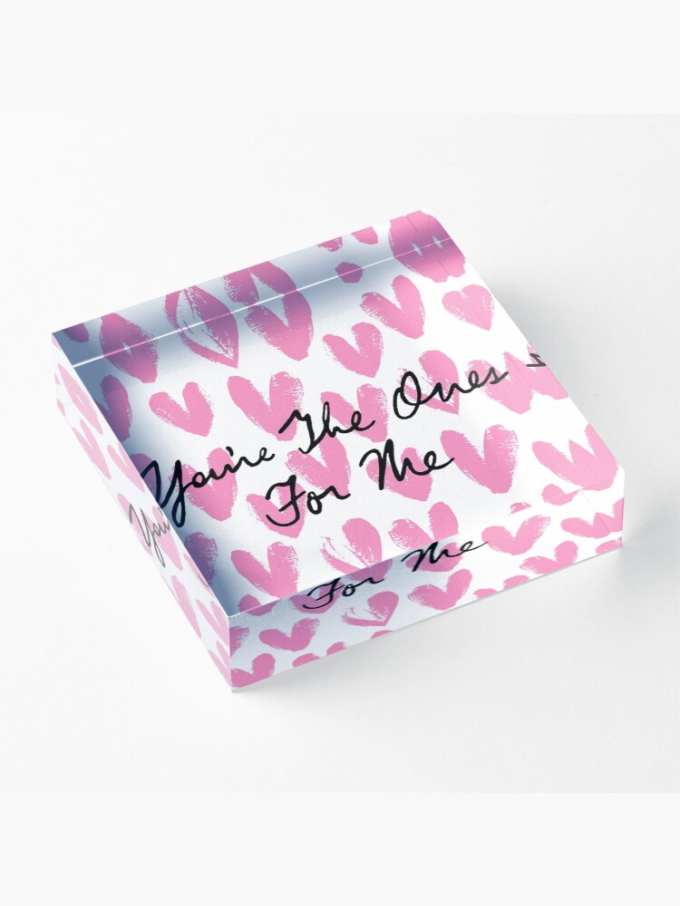 Alternate view of You're The Ones For Me (Painted Hearts) Acrylic Block