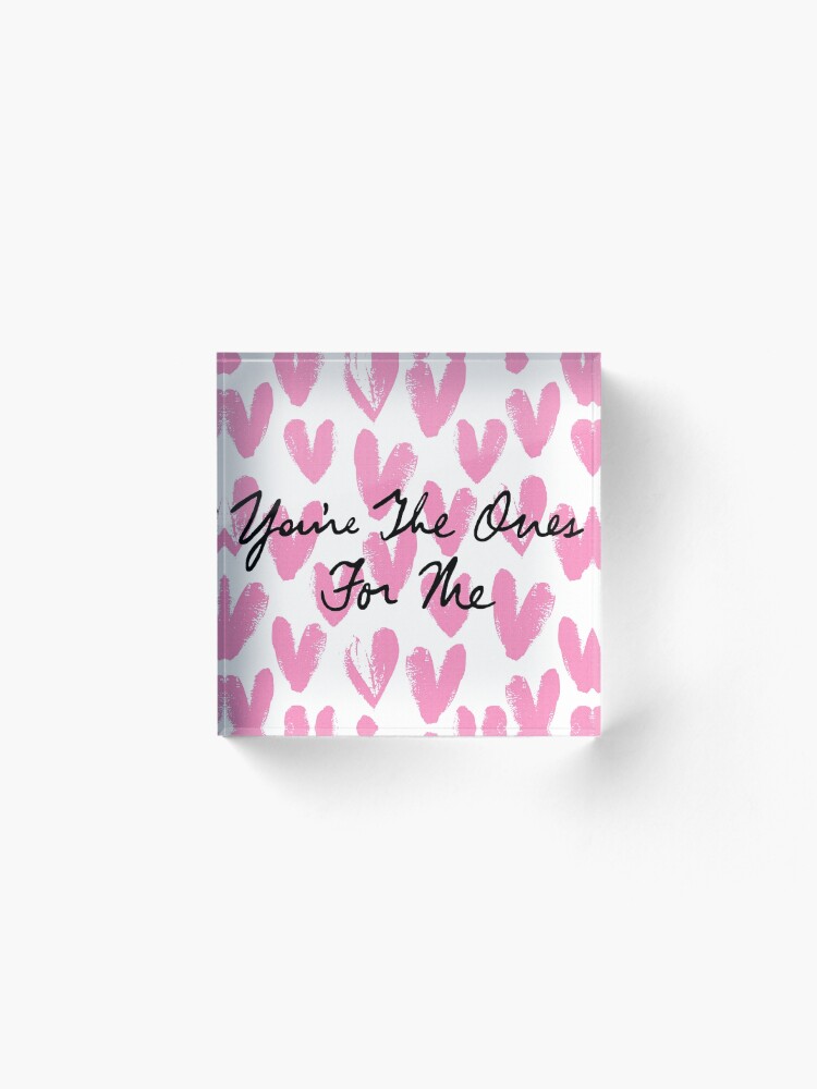 Alternate view of You're The Ones For Me (Painted Hearts) Acrylic Block