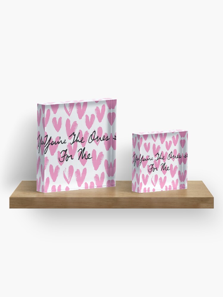 Alternate view of You're The Ones For Me (Painted Hearts) Acrylic Block