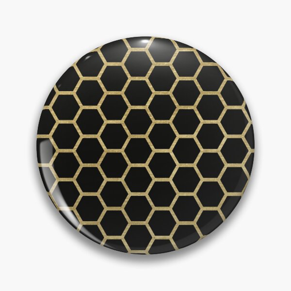 Item preview, Black and gold hexagon pattern designed and sold by SJAPhoto.