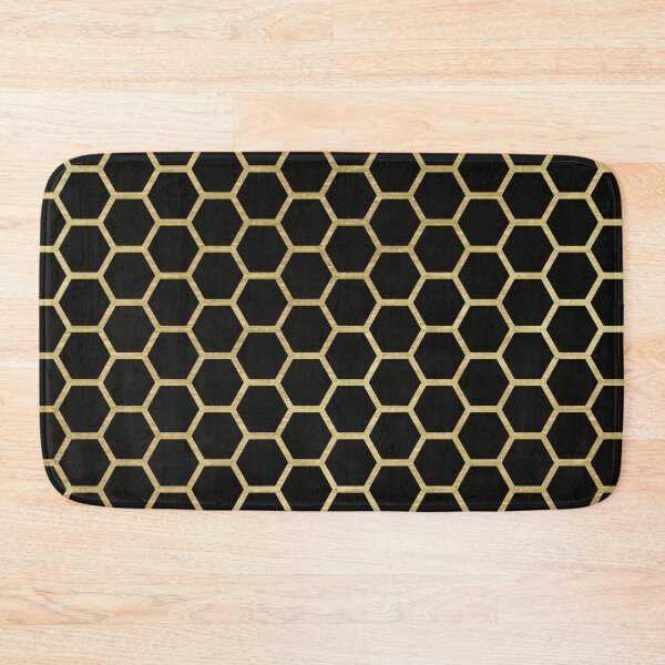 Item preview, Black and gold hexagon pattern designed and sold by SJAPhoto.