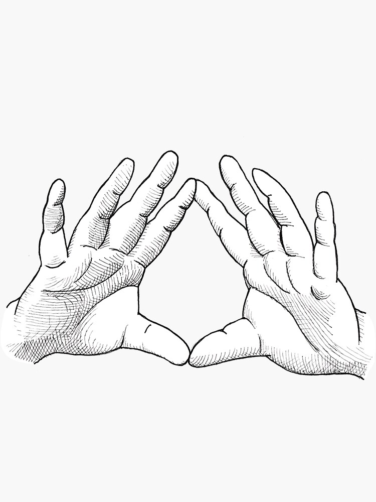 Thumbnail 3 of 3, Sticker, The Occultist's Hands designed and sold by Queerpypasta.