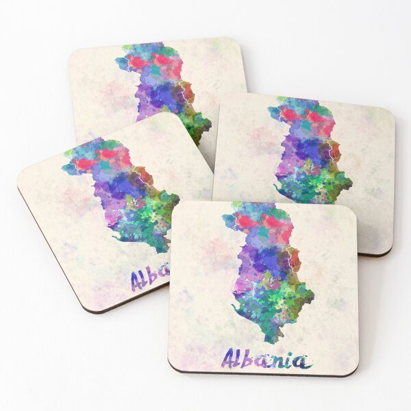 Item preview, Albania watercolor map designed and sold by paulrommer.