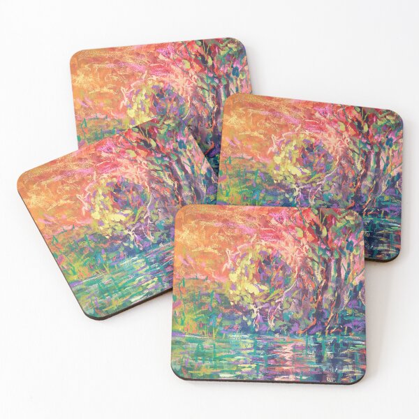 Item preview, Bright, colourful, impressionistic sunset designed and sold by anneliesfineart.