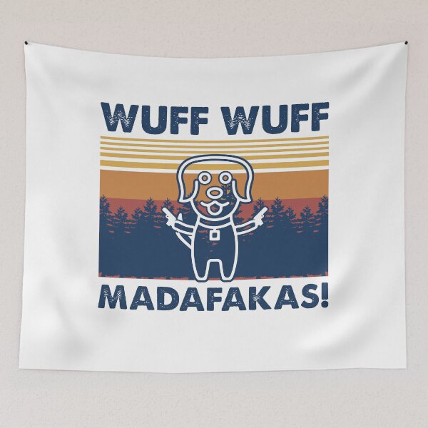 Item preview, Woof Woof Madafaka's Vintage Crazy Dog Funny Graphic designed and sold by lotushaza.