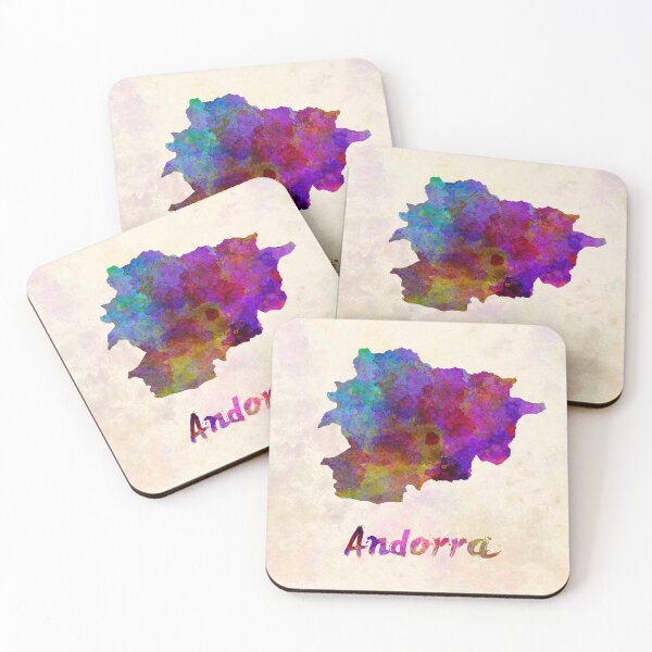 Item preview, Andorra watercolor map designed and sold by paulrommer.