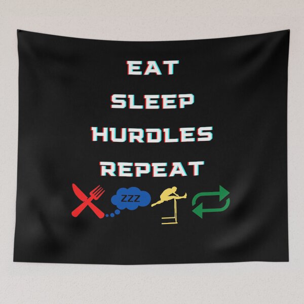 Item preview, Eat, sleep, hurdles, repeat, funny tshirt designed and sold by Coots89.