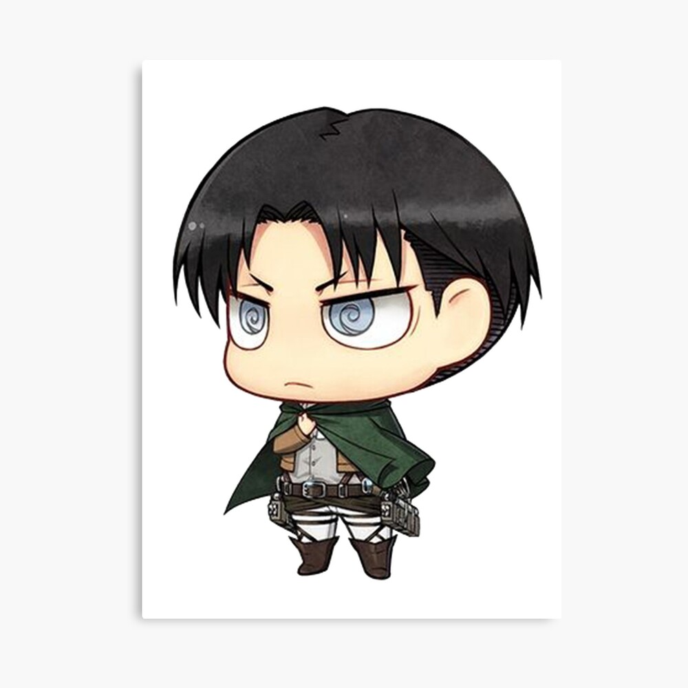 cute kawaii cool chibi levi ackerman anime attack on titan shingeki no kyojin aot metal print by cedrek redbubble