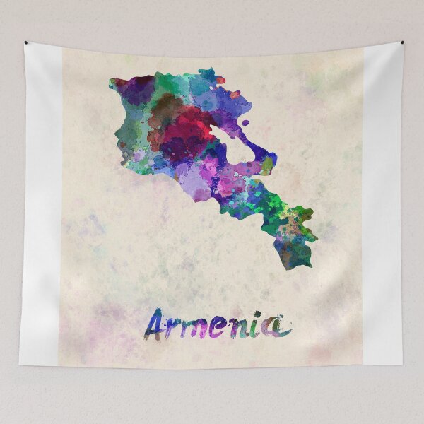 Item preview, Armenia watercolor map designed and sold by paulrommer.