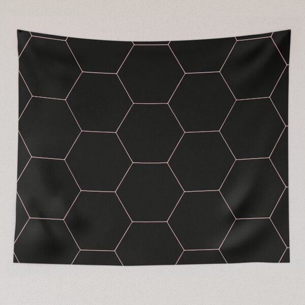 Item preview, Black and pink hexagon pattern designed and sold by SJAPhoto.