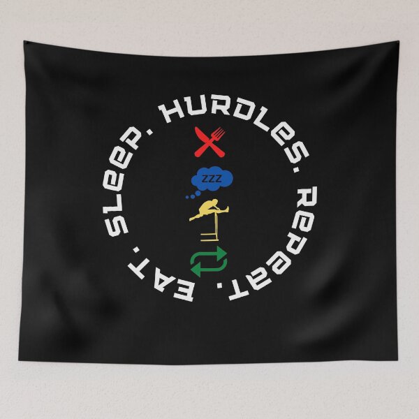 Item preview,  Eat, sleep, hurdles, repeat, funny tshirt designed and sold by Coots89.