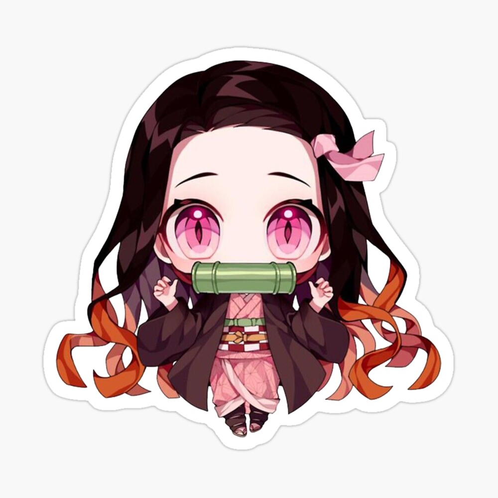 Cute Kawaii Cool Chibi Nezuko Kamado Anime Manga Demon Slayer Kimetsu No Yaiba Metal Print By Cedrek Redbubble