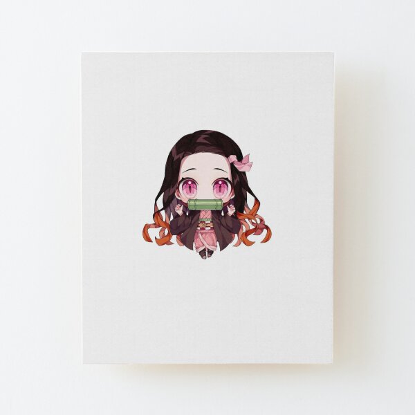 Nezuko Kamado Chibi Kimetsu No Yaiba Demon Slayer Anime Manga Girl Mounted Print By Lisabibbyx Redbubble