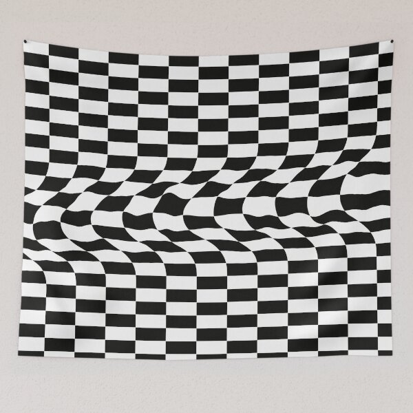Item preview, Monochrome distorted checkered pattern designed and sold by SJAPhoto.