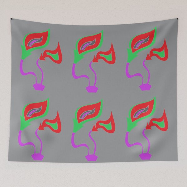 Item preview, Funky Red Fire Flowers1 designed and sold by VazMasDesign.